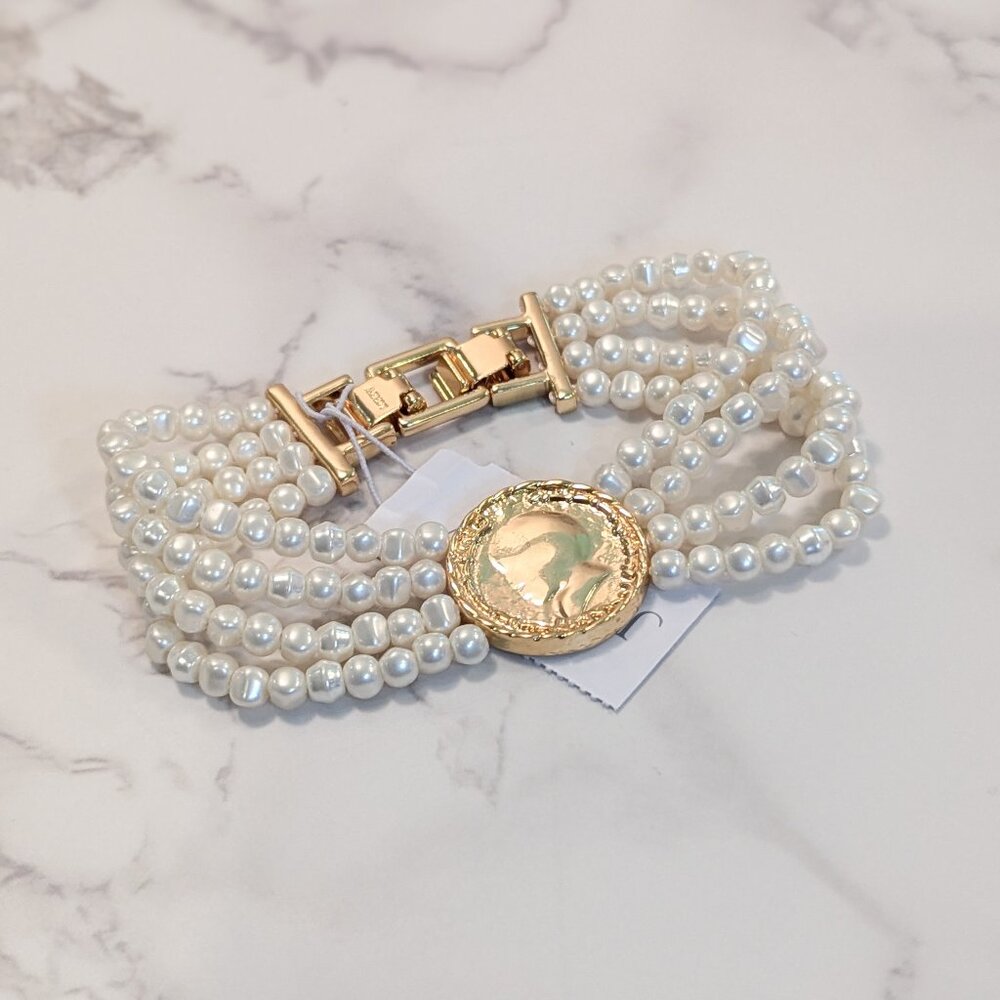 J.Crew Pearl Coin Bracelet